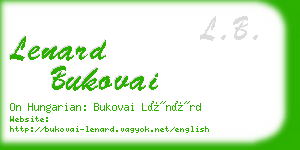 lenard bukovai business card